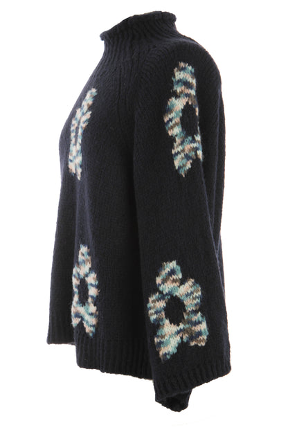 Flower Wool Knit Jumper