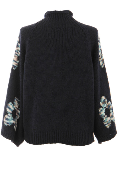 Flower Wool Knit Jumper