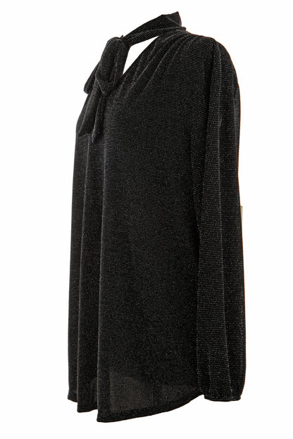 Tie Neck Lurex Top