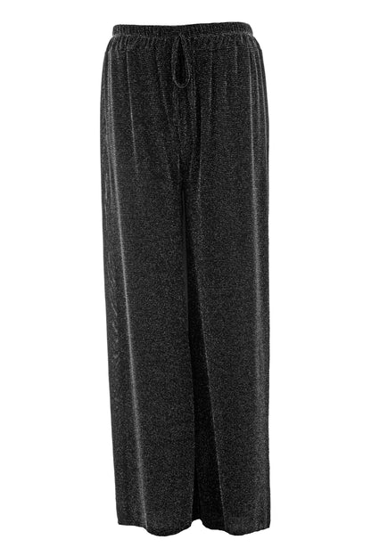 Wide Leg Lurex Trouser