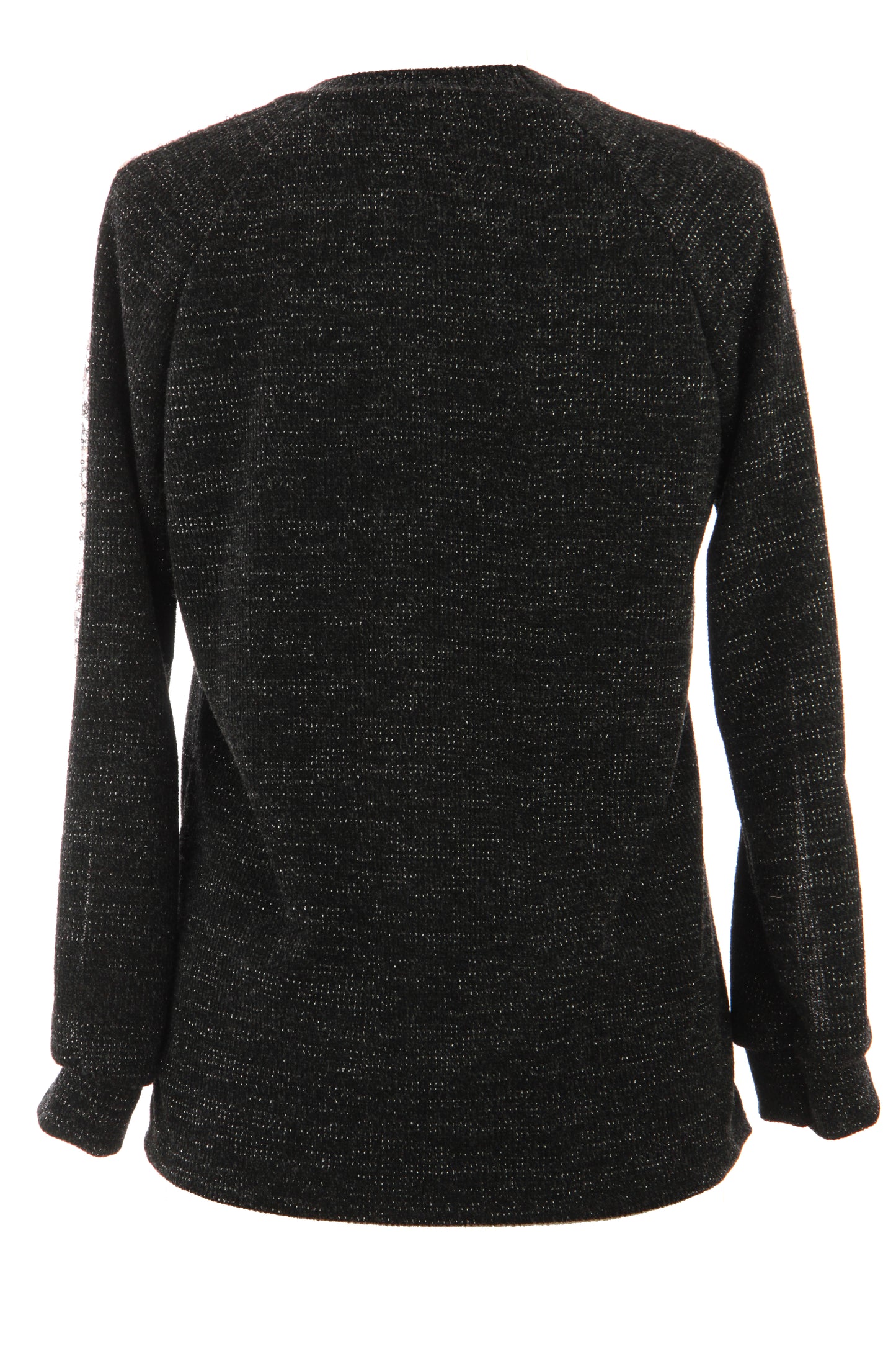 Leopard Sequin Trim Lurex Knit Jumper
