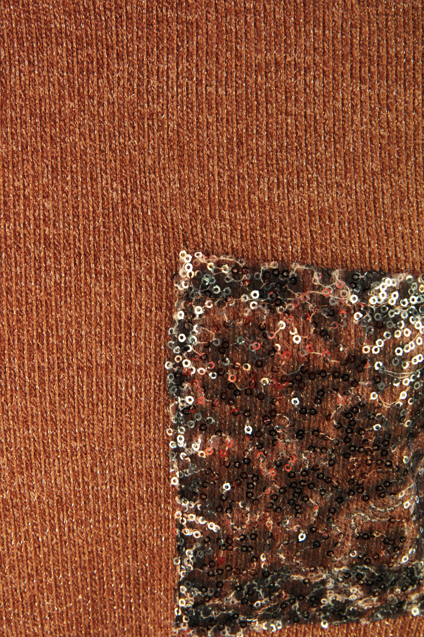 Leopard Sequin Trim Lurex Knit Jumper