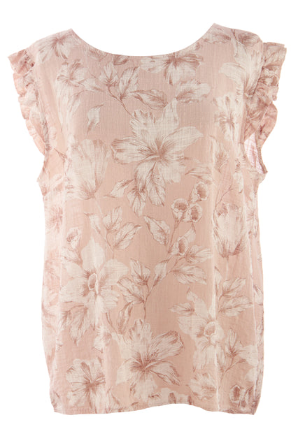 Floral Sleeveless Cotton Top