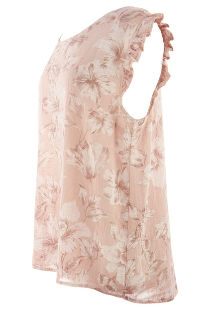 Floral Sleeveless Cotton Top