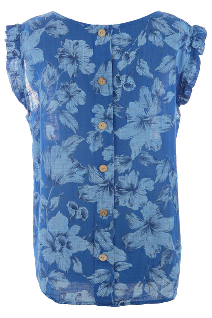Floral Sleeveless Cotton Top