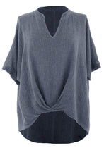 Load image into Gallery viewer, Twist Hem Teabag Linen Top

