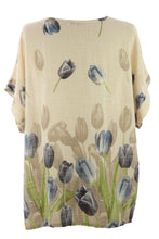 Load image into Gallery viewer, Tulip Print Necklace Cotton Top
