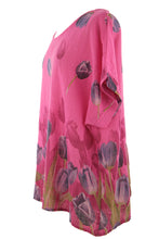 Load image into Gallery viewer, Tulip Print Necklace Cotton Top
