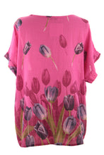 Load image into Gallery viewer, Tulip Print Necklace Cotton Top
