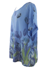 Load image into Gallery viewer, Tulip Print Necklace Cotton Top
