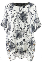 Load image into Gallery viewer, Dandelion Print Button Detail Top
