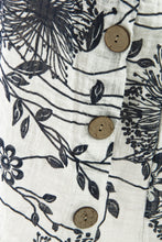Load image into Gallery viewer, Dandelion Print Button Detail Top
