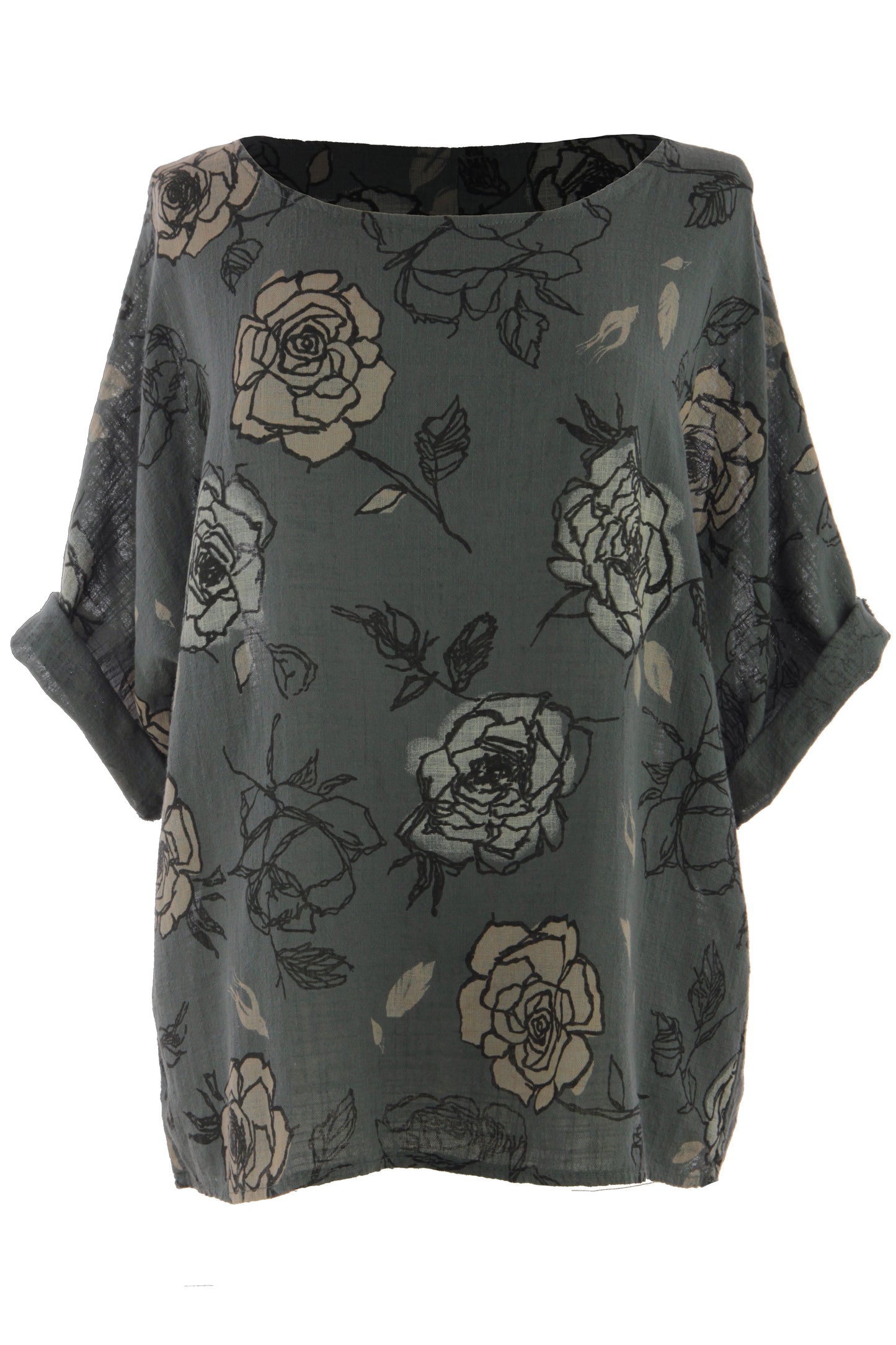 Rose Print Cotton Top