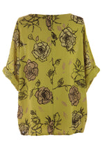 Load image into Gallery viewer, Rose Print Cotton Top
