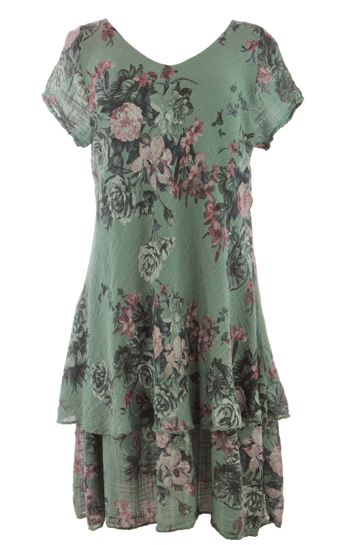 Floral Print Bias Cut Dress