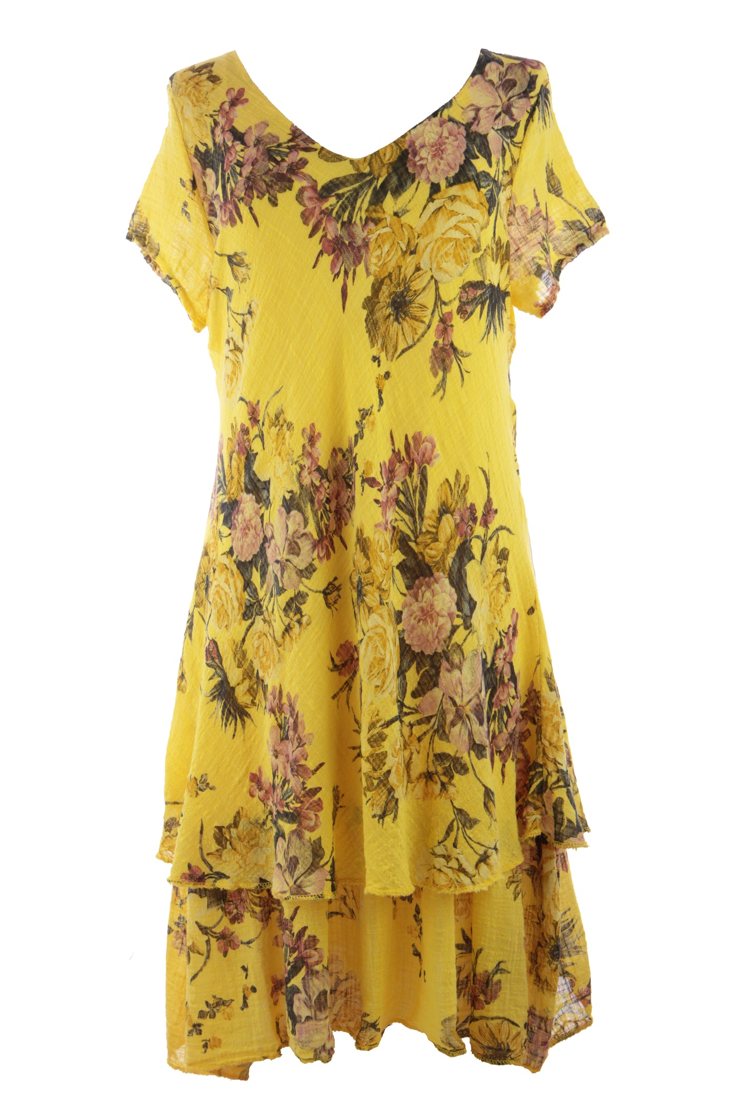 Floral Print Bias Cut Dress