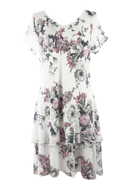Floral Print Bias Cut Dress