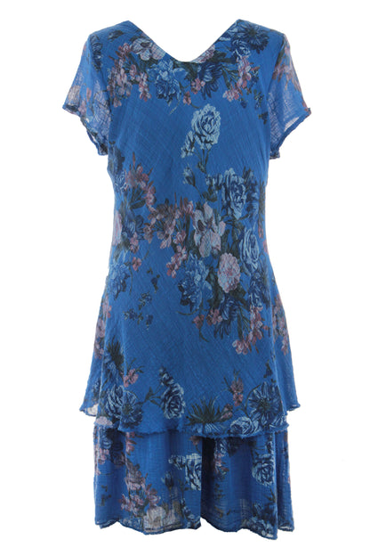 Floral Print Bias Cut Dress