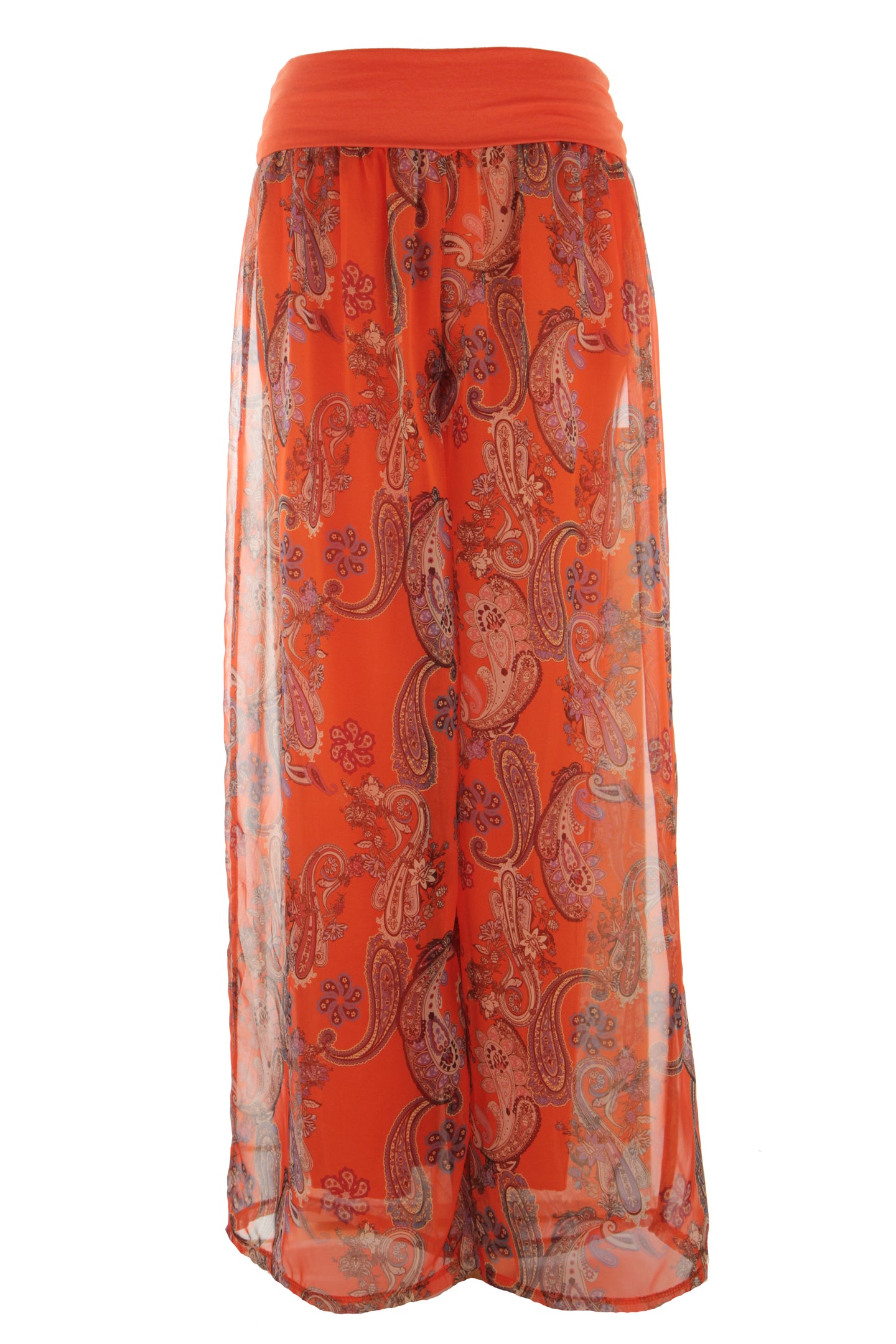 Paisley Print Chiffon Trouser
