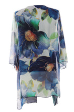 Load image into Gallery viewer, Floral Print Asymmetric Hem Silk Blouse
