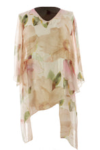 Load image into Gallery viewer, Floral Print Asymmetric Hem Silk Blouse
