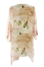 Load image into Gallery viewer, Floral Print Asymmetric Hem Silk Blouse
