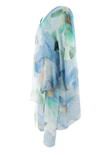 Load image into Gallery viewer, Floral Print Asymmetric Hem Silk Blouse
