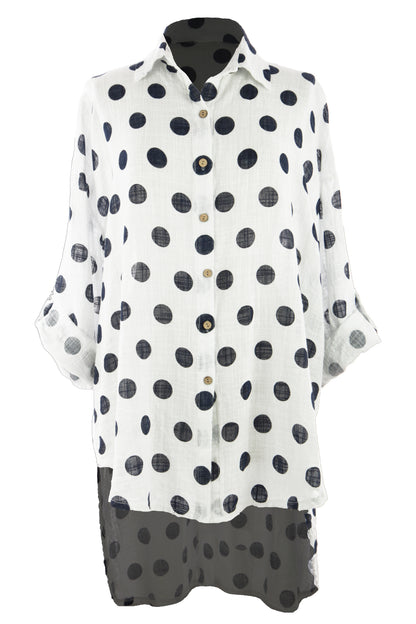 Polka Dot Cotton Shirt