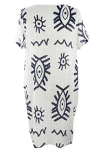 Load image into Gallery viewer, 2 Pocket Abstract Print Dress
