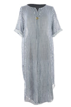 Load image into Gallery viewer, Button Detail Stripe Midi
