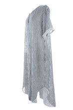 Load image into Gallery viewer, Button Detail Stripe Midi
