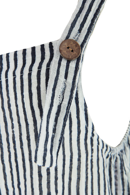Stripes Cotton Dungaree