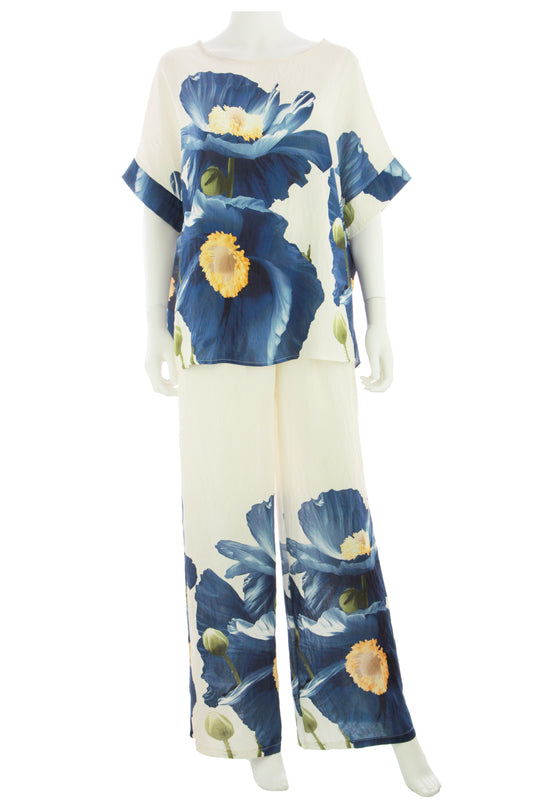 Floral Print Top Trouser Set