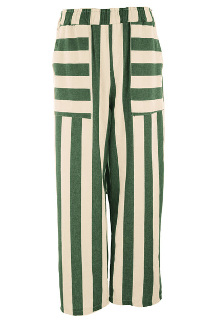 Woven Stripe Cotton Trouser
