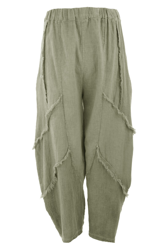 Teabag Linen Panel Trouser