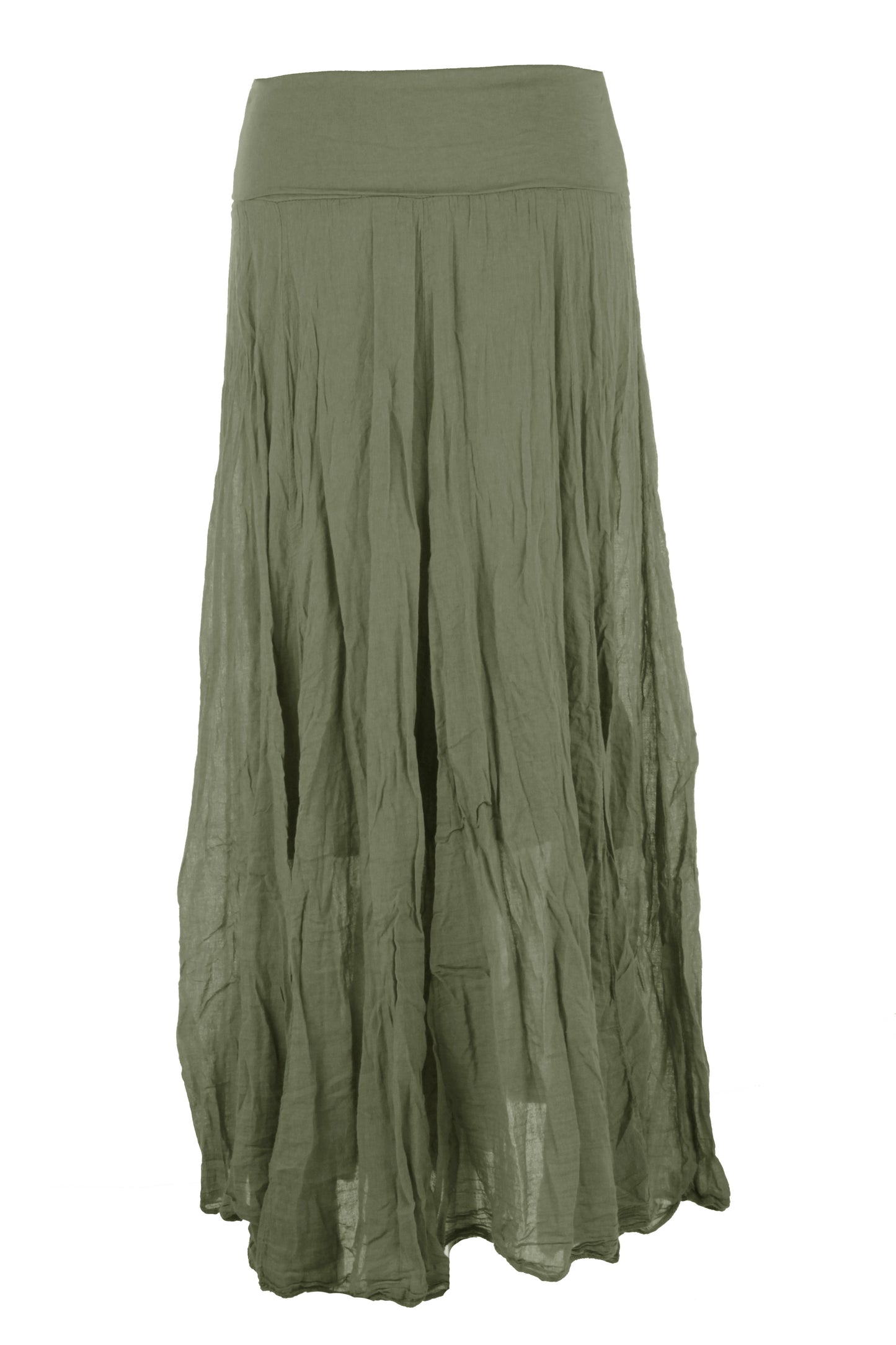Cotton Panel Midi Skirt