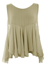 Load image into Gallery viewer, Sleeveless Swing Silk Top
