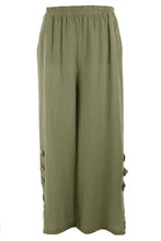 Load image into Gallery viewer, Tab Button Detail Linen Trouser
