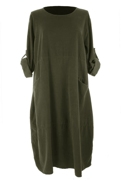 2 Pocket Corduroy Midi