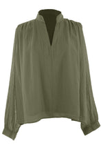 Load image into Gallery viewer, Ruched Shoulder Cotton Top
