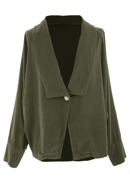 One Button Corduroy Jacket
