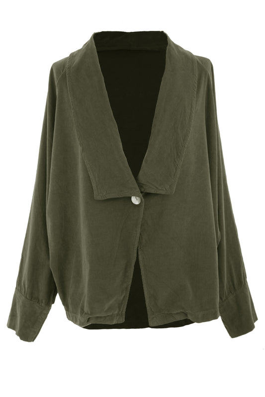 One Button Corduroy Jacket