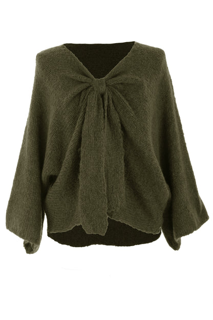 Bow Front Wool Jumper
