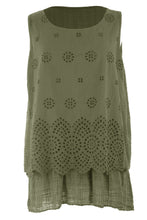 Load image into Gallery viewer, Broderie Anglaise Layered Vest
