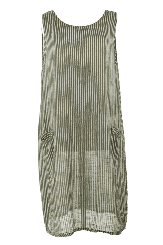 Sleeveless Stripes Dress