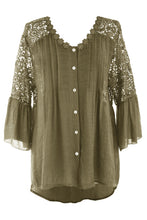Load image into Gallery viewer, Crochet Lace Back Shirt
