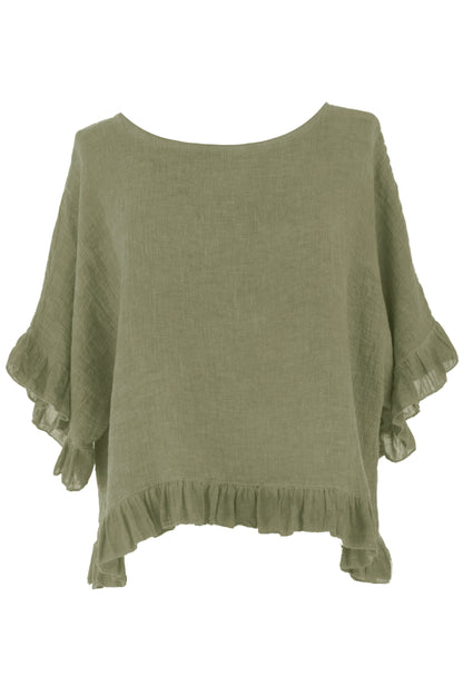 Frill Hem Teabag Top