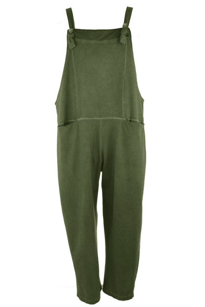Acid Wash Jersey Dungarees