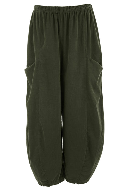2 Slit Pocket Barrel Leg Corduroy Trouser