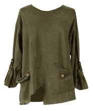 Load image into Gallery viewer, Tab Button Sweatshirt
